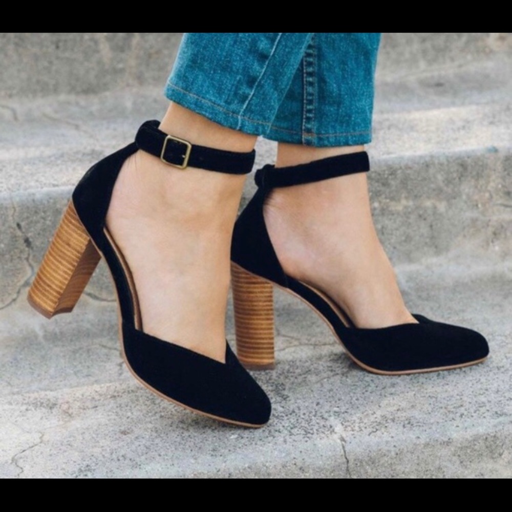 Soludos Collette Black Velvet Heels
